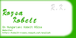rozsa kobelt business card